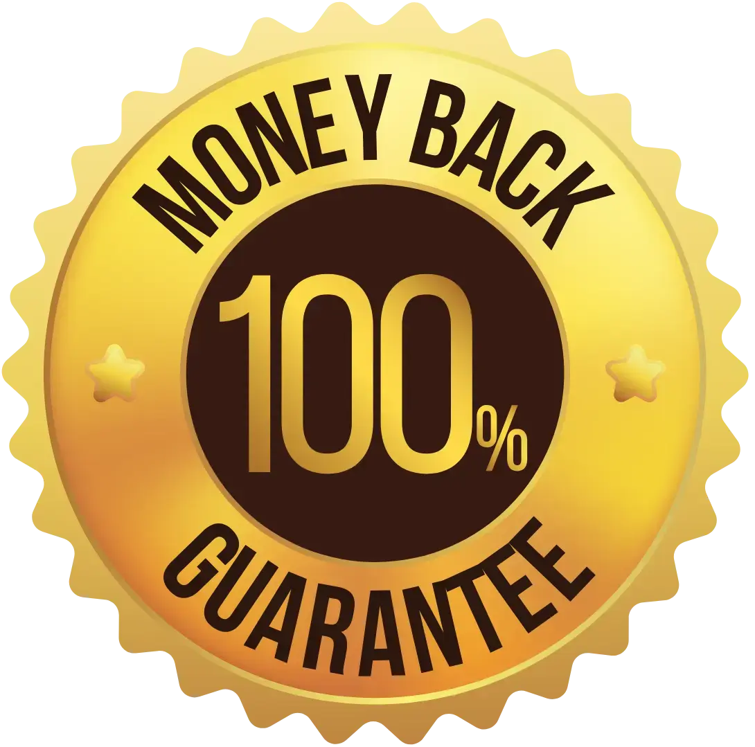 PrimeBiome money back guarantee badge